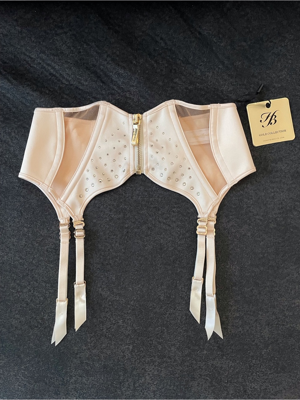 Honey Birdette XS Crystal Garter Belt